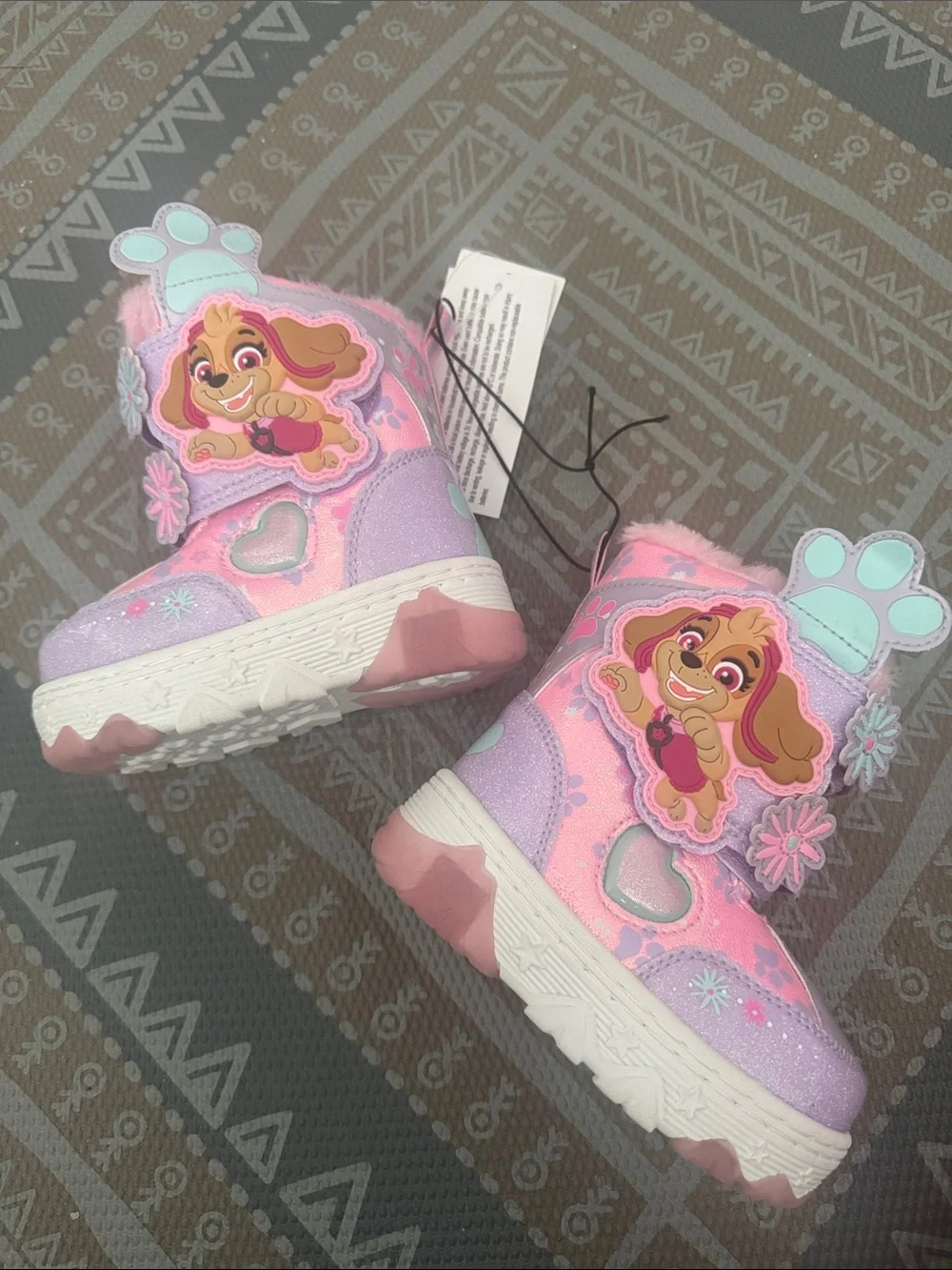 Paw Patrol Girls Pink Purple Light Blue Skye Winter Rain & Snow Boots